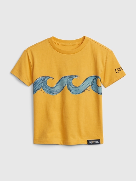 1 of 8 showing, with the color starlight gold of product babyGap &#124 National Geographic 100% Organic Cotton Graphic T-Shirt