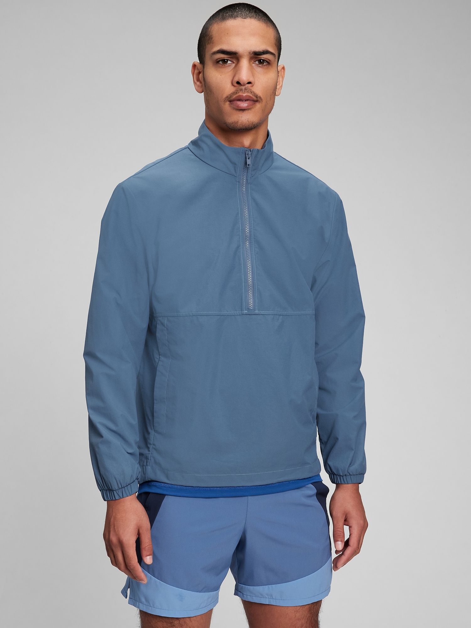 Gap Fit Half-Zip Track Jacket blue. 1