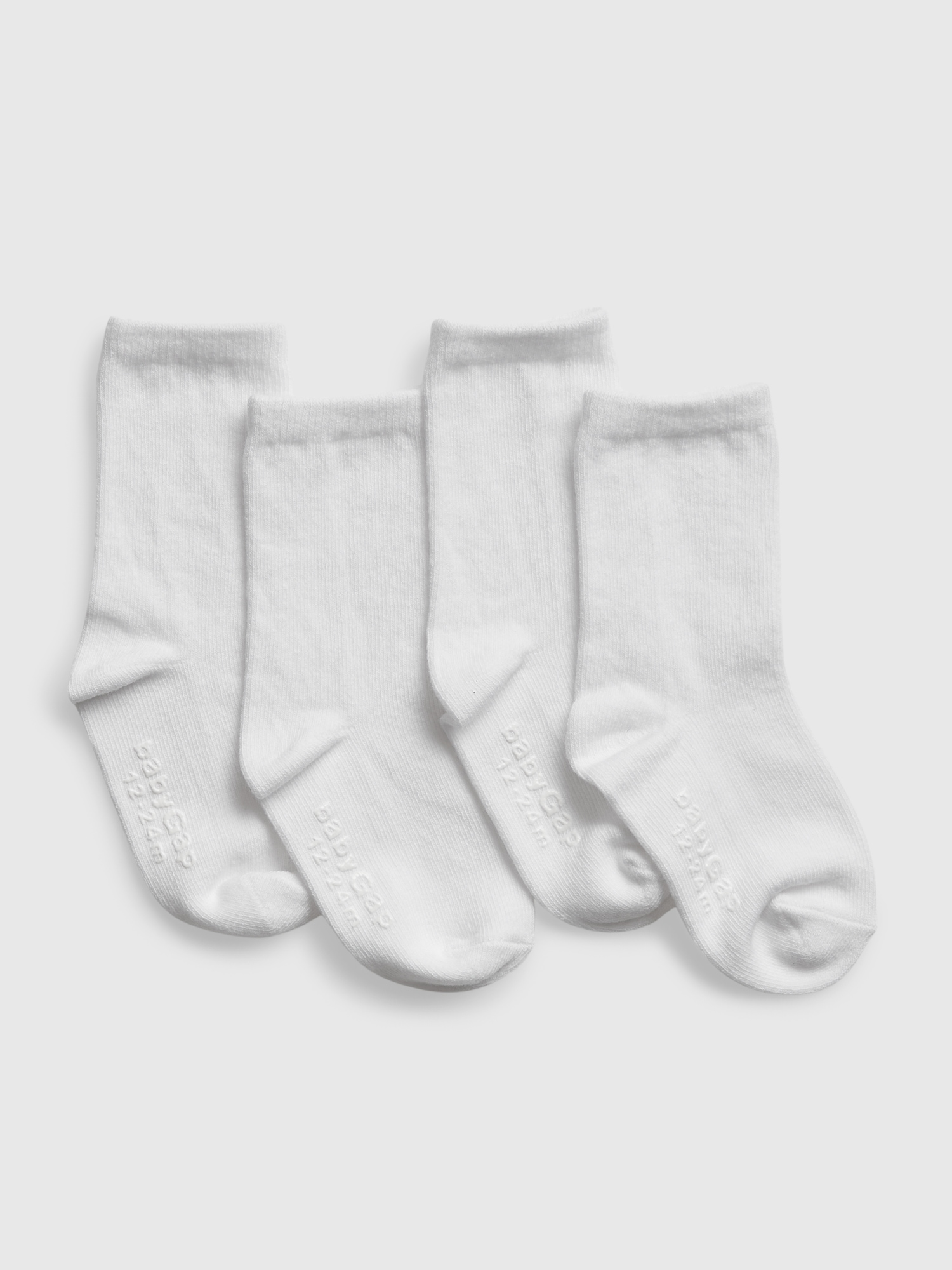 Gap Babies' Toddler Crew Socks (4-pack) In White