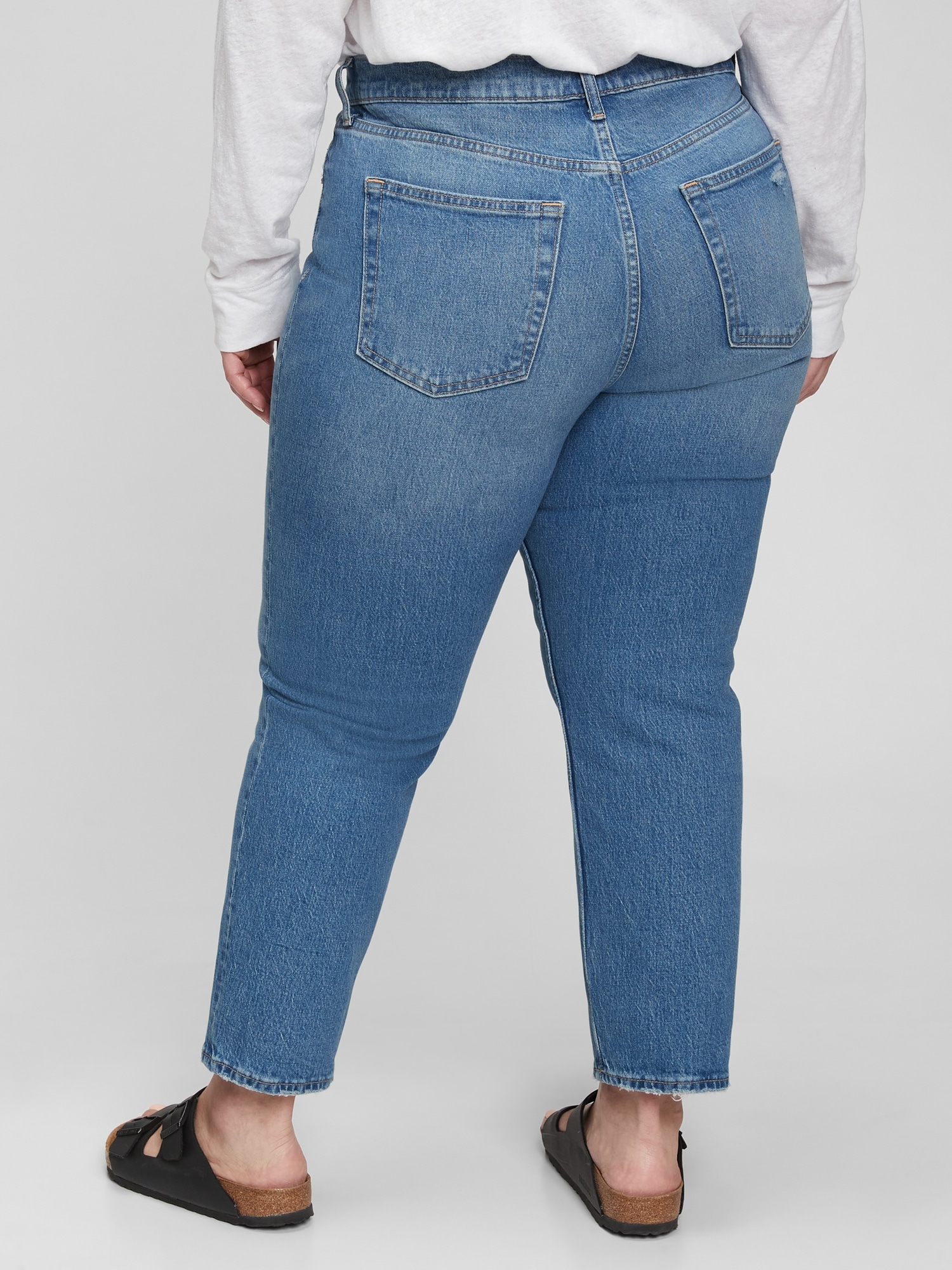 High Rise Cheeky Straight Jeans with Washwell | Gap