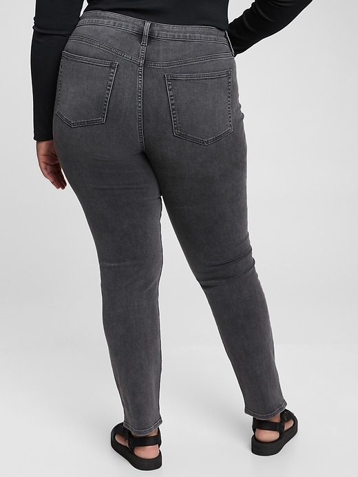 Image number 5 showing, High Rise Classic Straight Jeans with Washwell