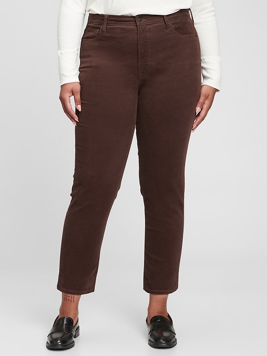 Image number 4 showing, High Rise Vintage Slim Cords With Washwell