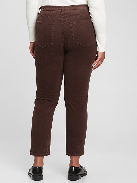 Image number 5 showing, High Rise Vintage Slim Cords With Washwell