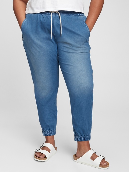 Image number 4 showing, High Rise Denim Joggers