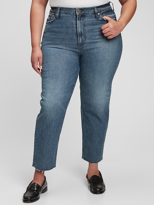 Image number 4 showing, Sky High Rise Cheeky Straight Jeans with Washwell