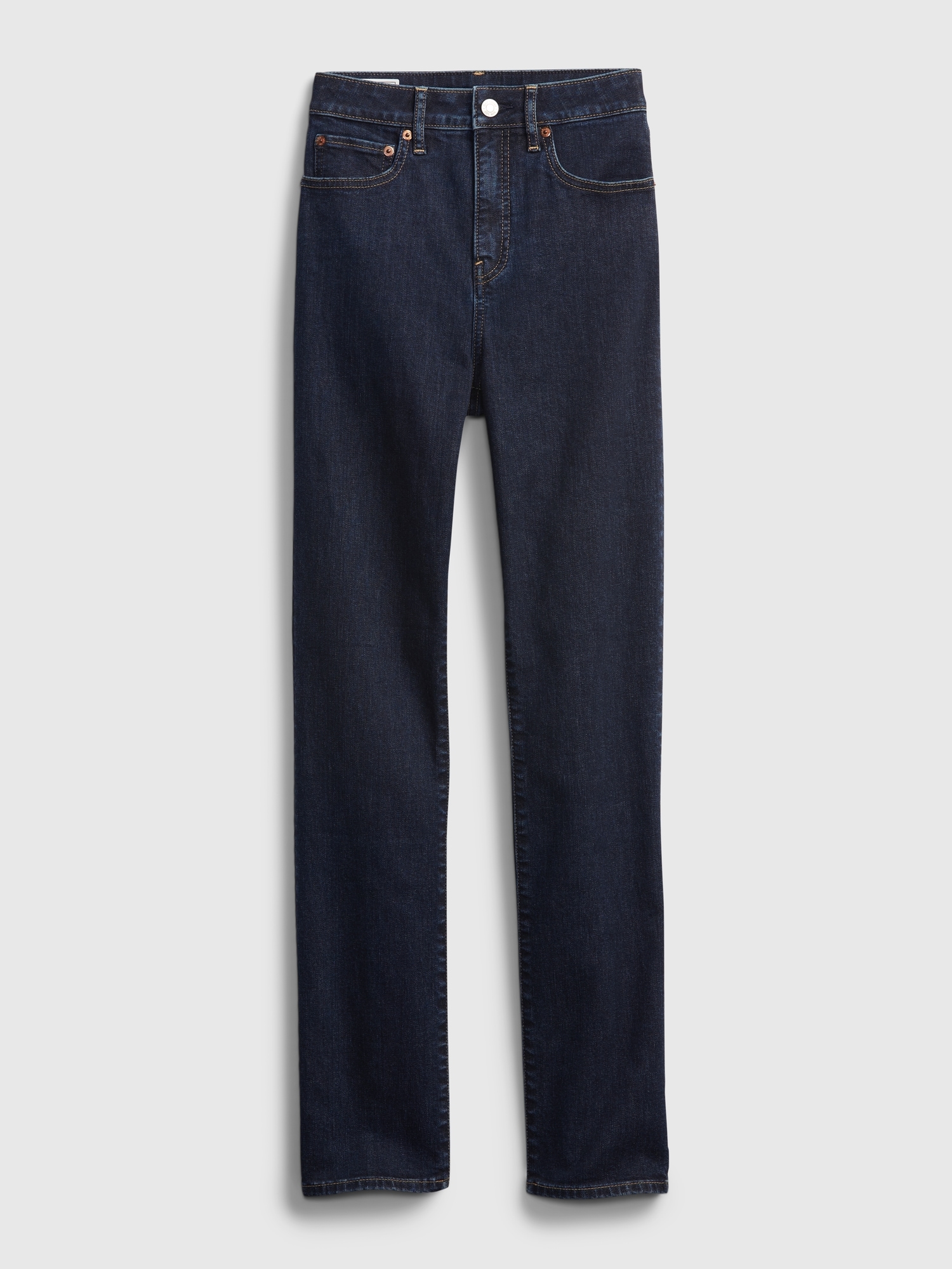 High Rise Straight Leg Jeans with Washwell Gap