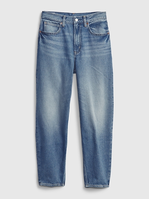 High Rise Barrel Jeans with Washwell | Gap