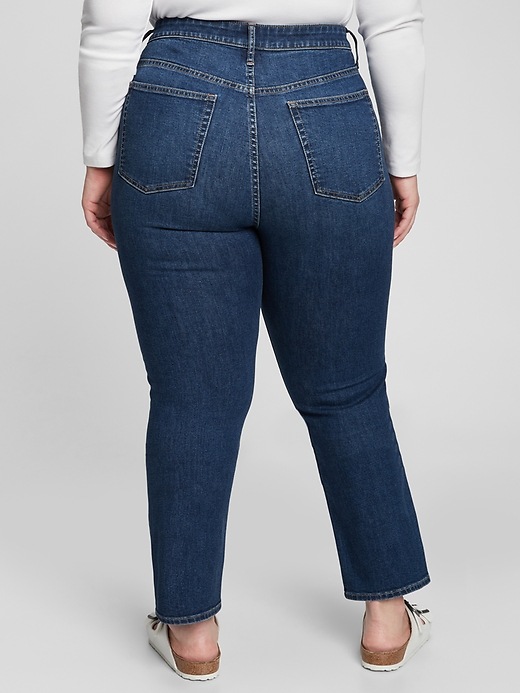 Image number 5 showing, High Rise Classic Straight Jeans with Washwell