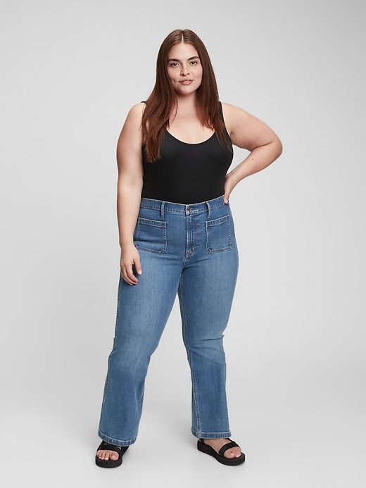 Image number 4 showing, High Rise Flare Jeans