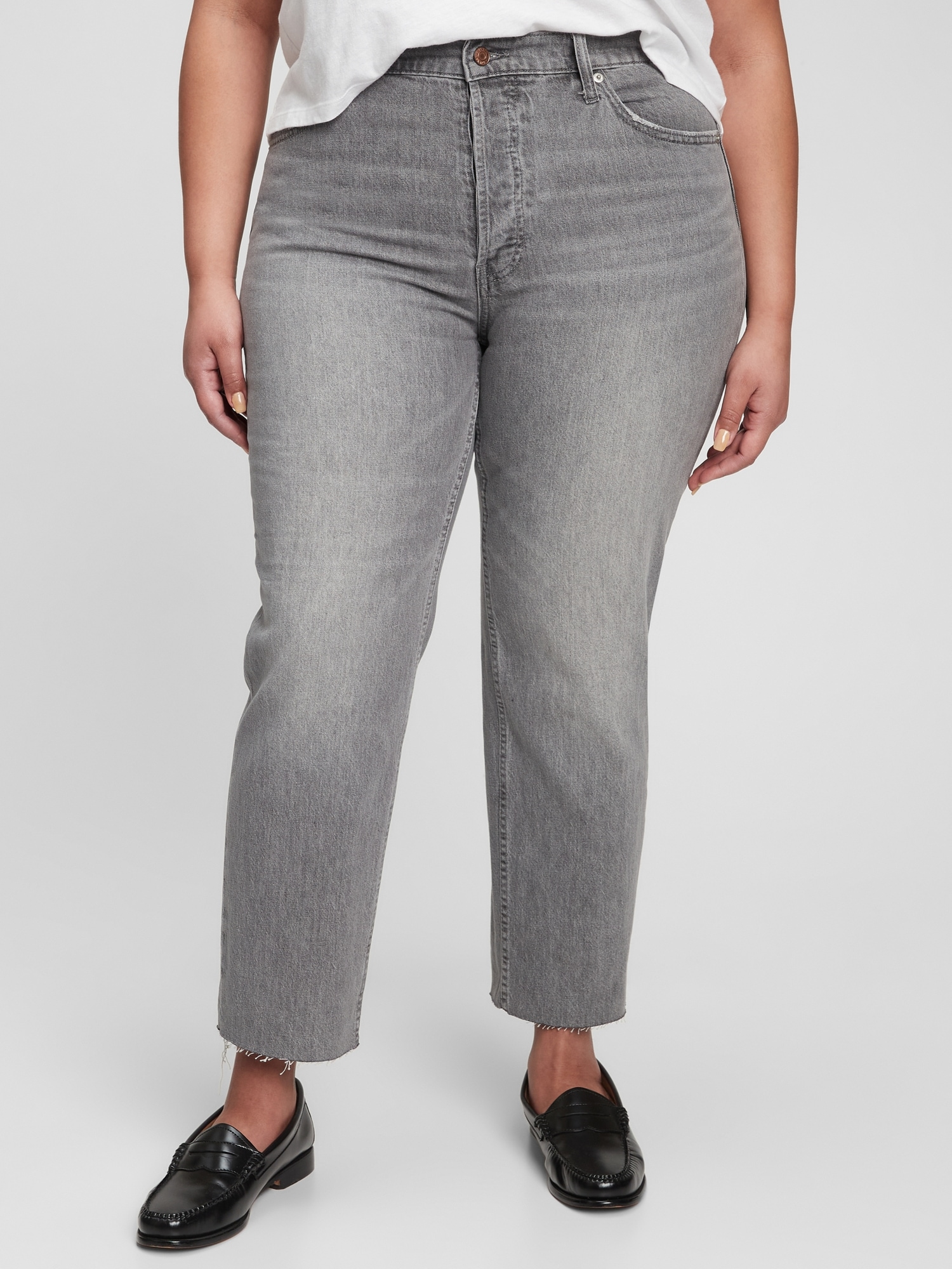 High Rise Cheeky Straight Jeans with Washwell | Gap