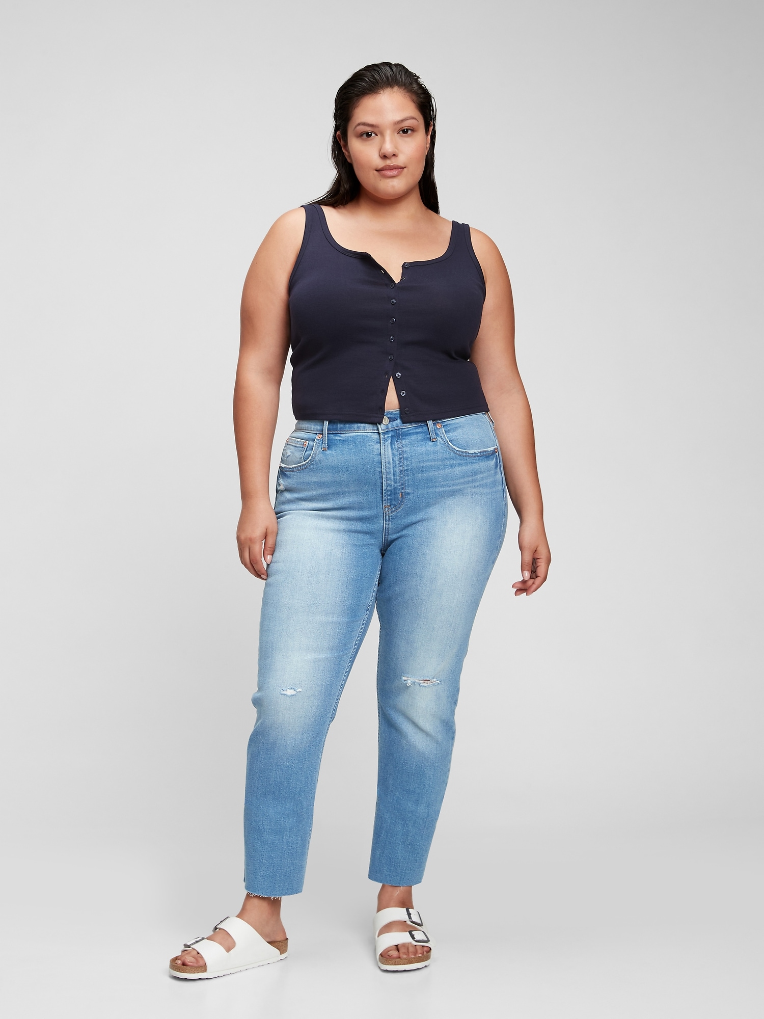 Spaced Rib Retro Waist Bottom - CLEARANCE