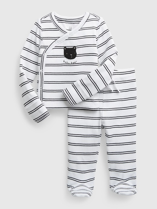 Image number 4 showing, Baby 100% Organic Cotton First Favorite Kimono Outfit Set