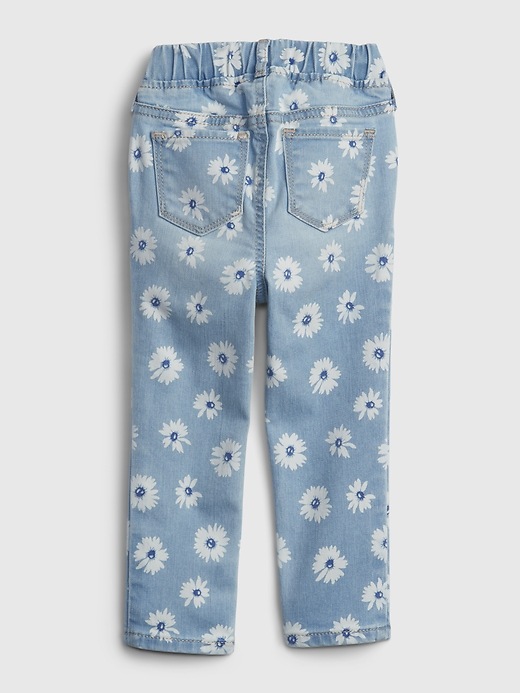 2 of 8 showing, with the color spring daisy of product Toddler Daisy Print Jeggings with Washwell