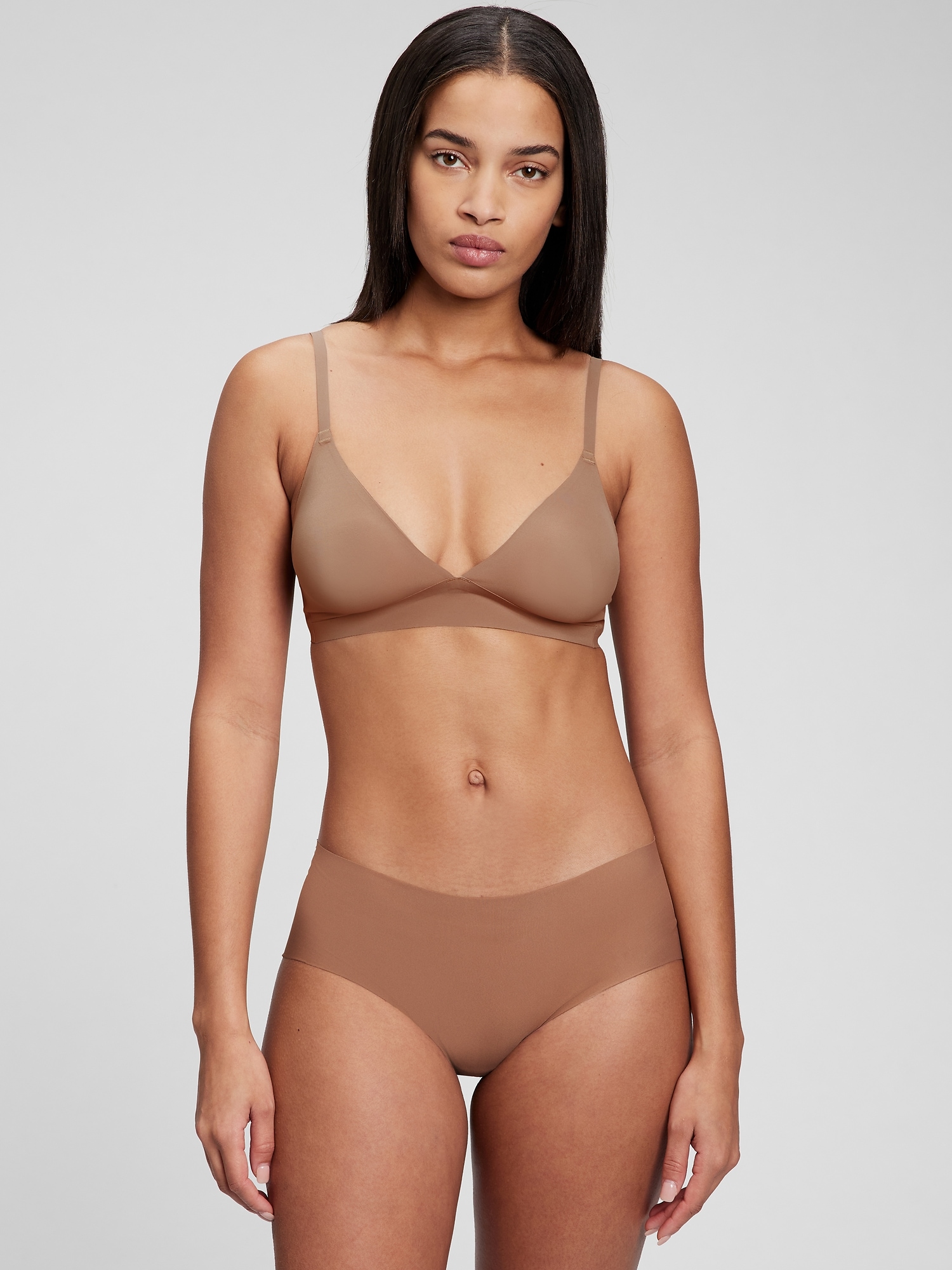 Gap No-show Bralette In Clay Brown