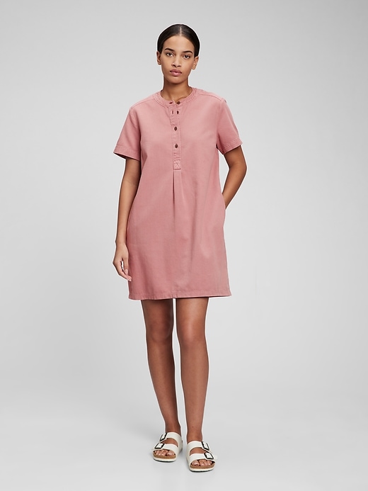 1 of 8 showing, with the color nostalgia pink rose of product Utility Popover Dress