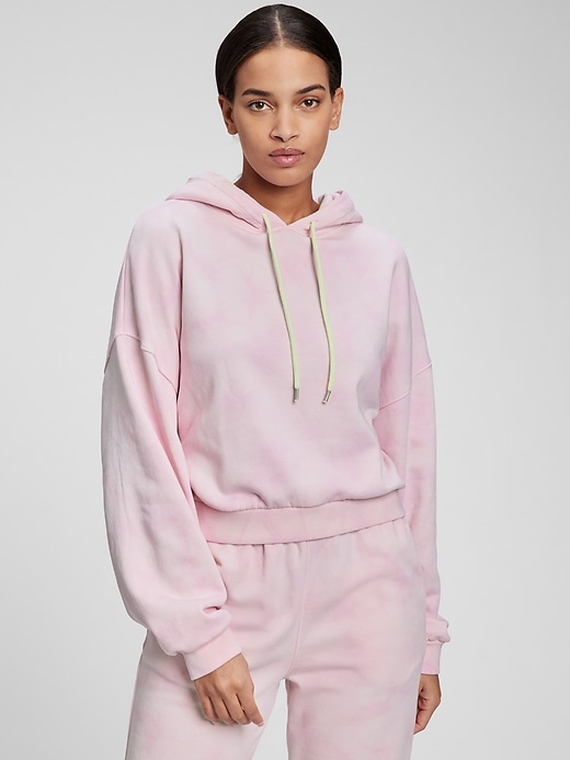 1 of 8 showing, with the color purple tie dye of product Vintage Soft Cropped Hoodie