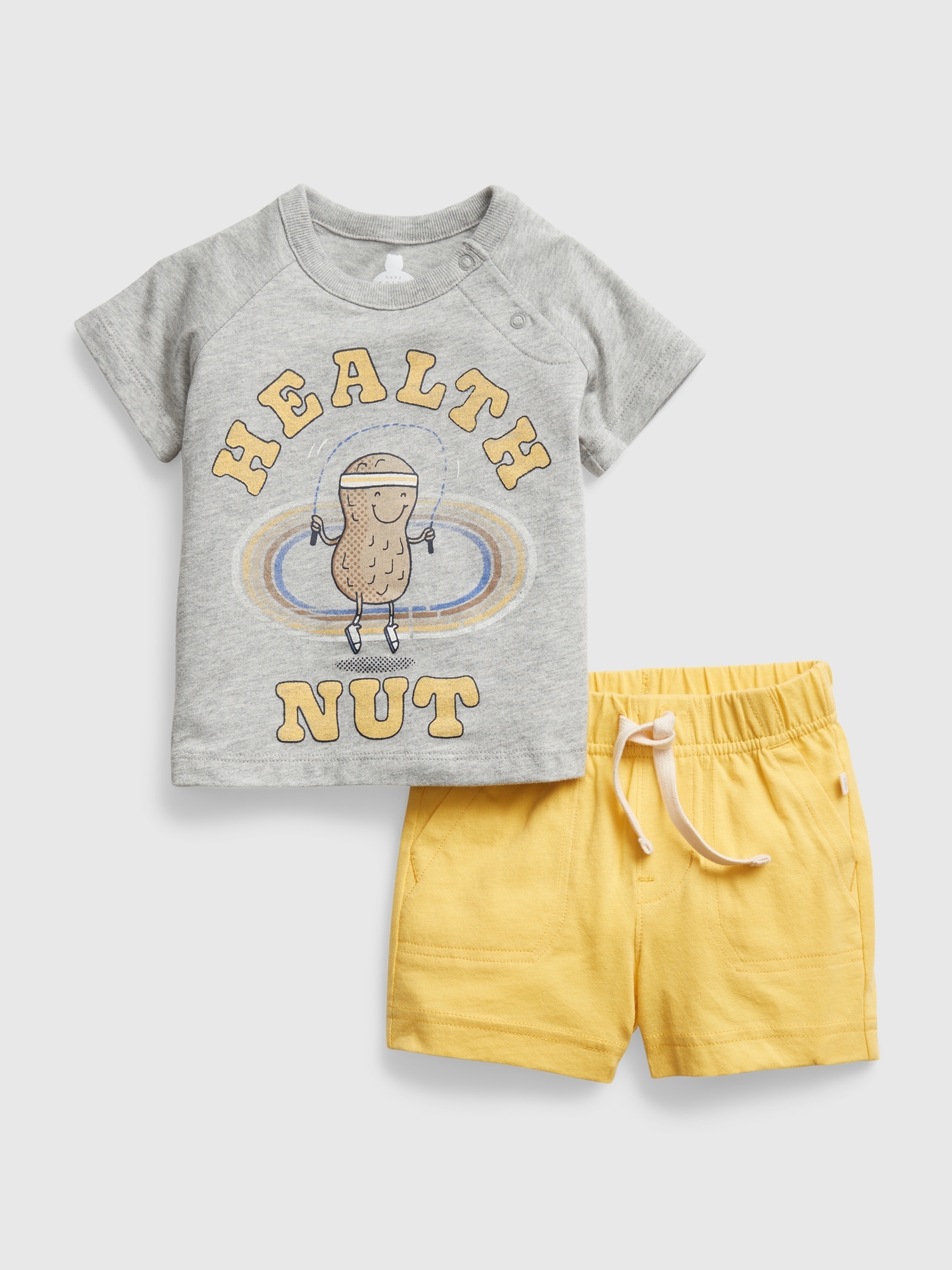 Gap Baby 100% Organic Cotton Mix and Match Printed Outfit Set gray. 1 Gap Baby 100% Organic Cotton Mix and Match Printed Outfit Set gray. 1