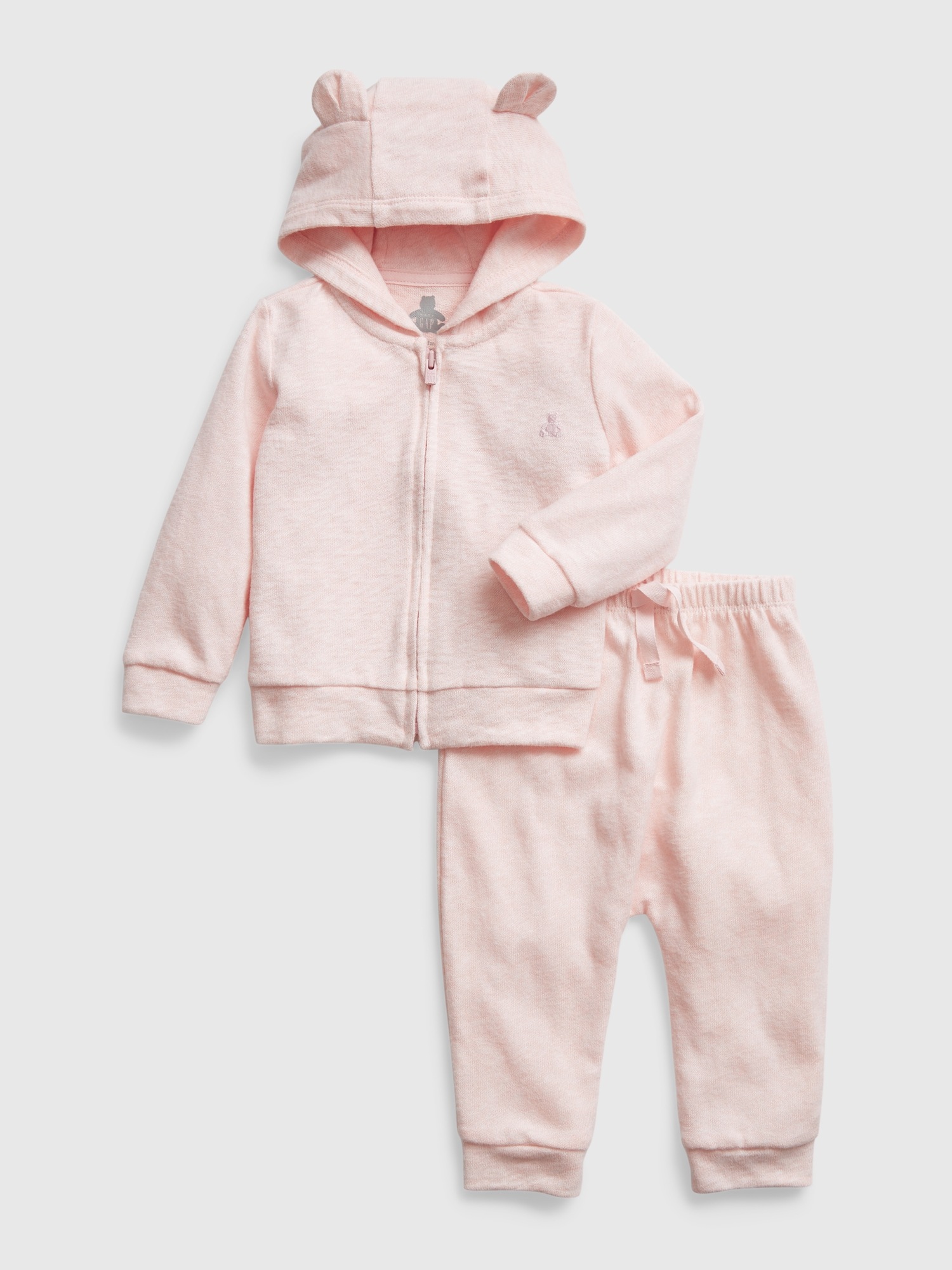 Gap Baby Marled Hoodie Outfit Set In Pink Marl ModeSens