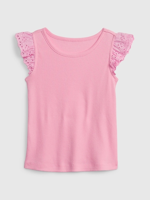 1 of 8 showing, with the color MAY PINK of product Toddler Flutter Tank Top