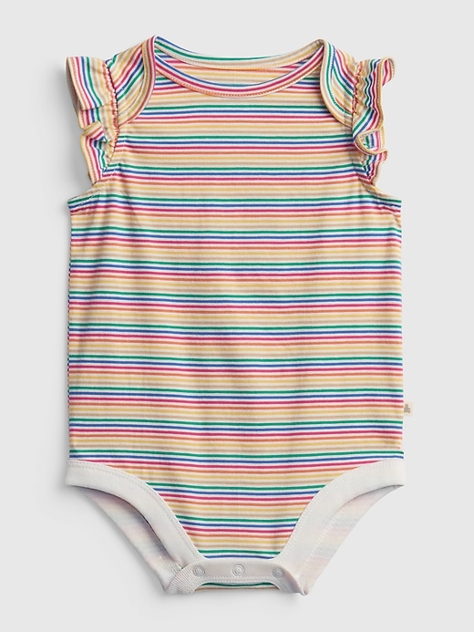 View large product image 1 of 1. Baby Organic Cotton Mix and Match Flutter Bodysuit