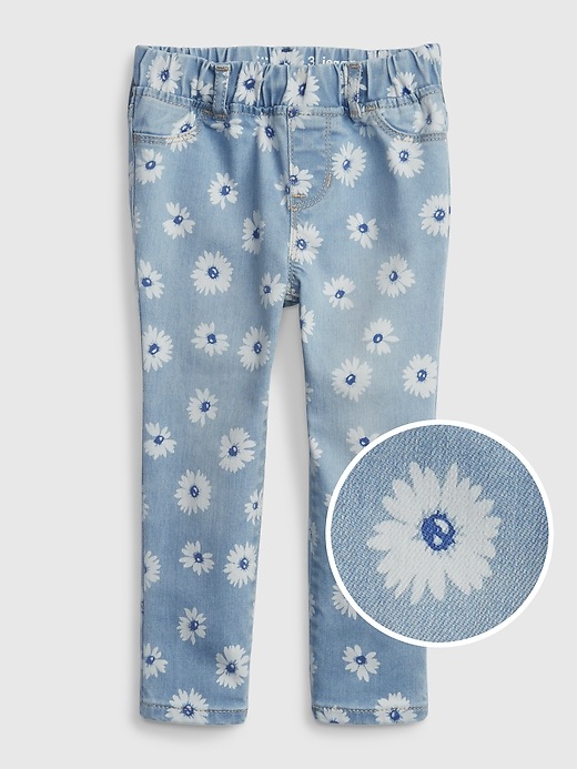 Toddler Daisy Print Jeggings with Washwell