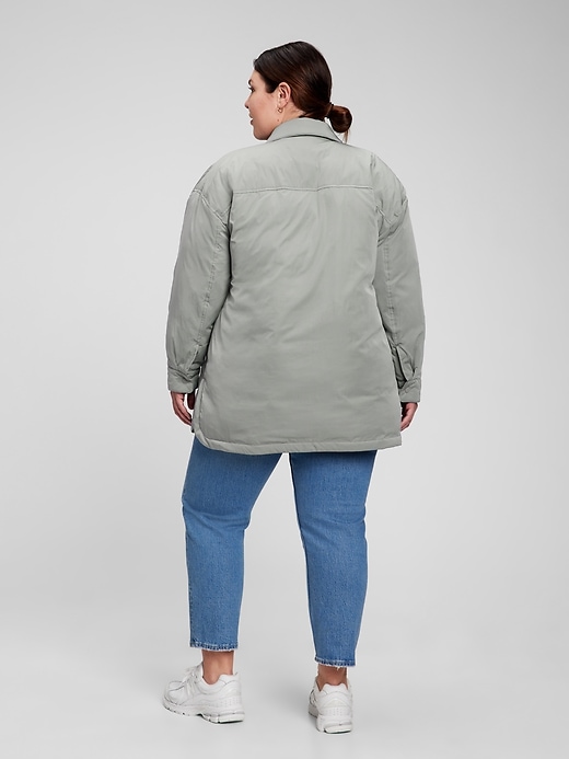 Image number 7 showing, Oversized Recycled Puffer Shirt Jacket 