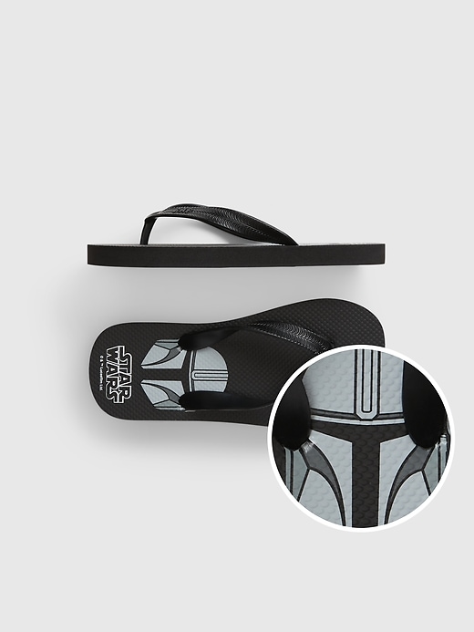 View large product image 1 of 1. GapKids &#124 Star Wars&#153 Partially Plant-Based Flip Flops