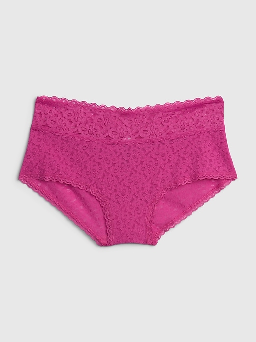 1 of 8 showing, with the color fuchsia pink of product Lace Shorty
