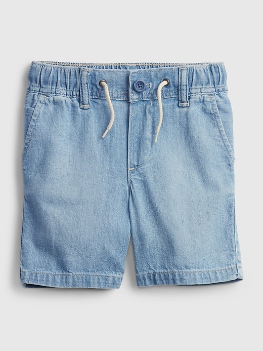 View large product image 1 of 1. Toddler Easy Denim Shorts with Washwell