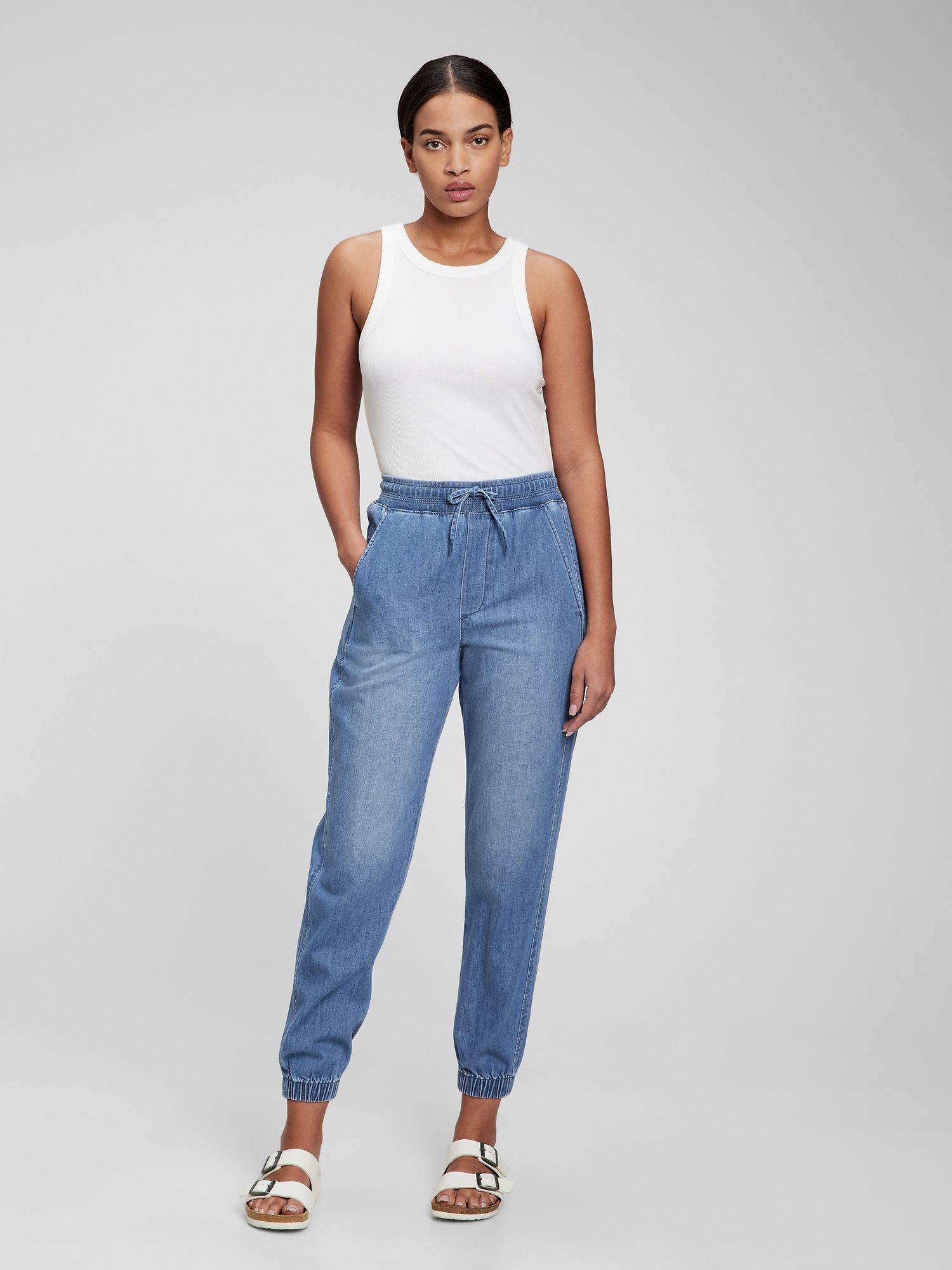 Женские джинсы Gap Mid Rise Denim Joggers