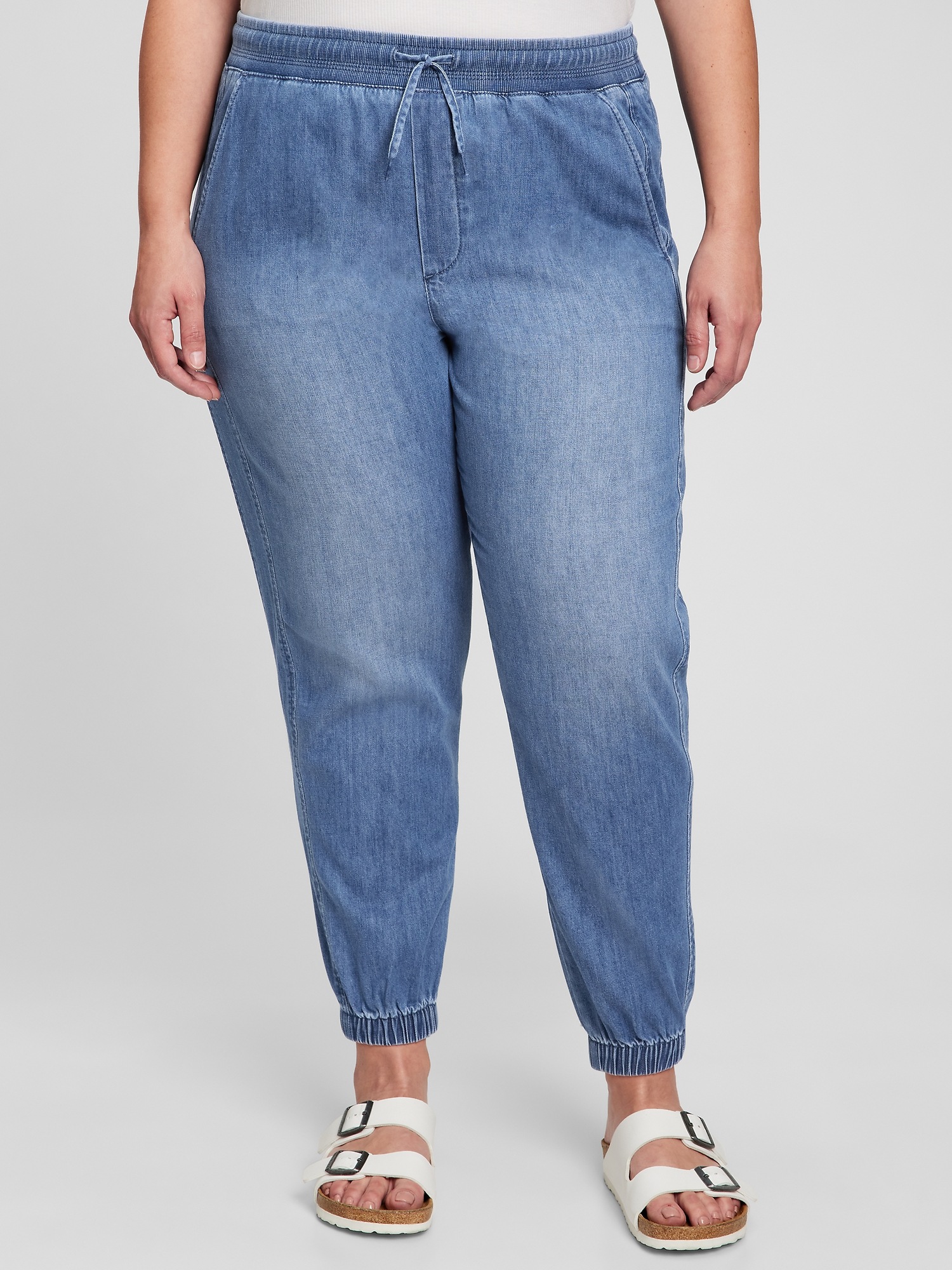 Женские джинсы Gap Mid Rise Denim Joggers — фото 4
