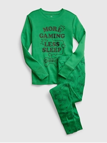 Kids 100% Organic Cotton Gamer Print PJ Set