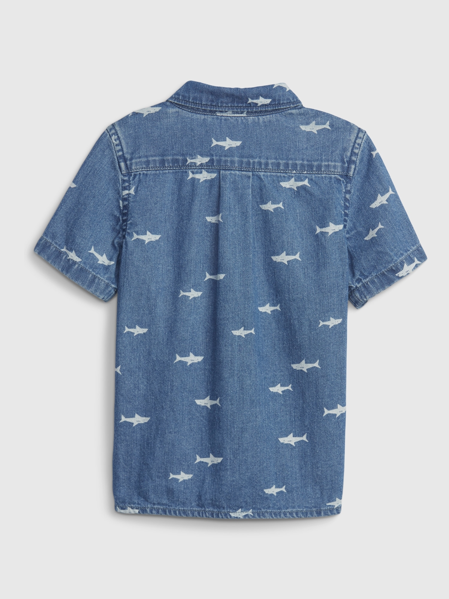 Toddler Denim ButtonDown Shirt with Washwell Gap