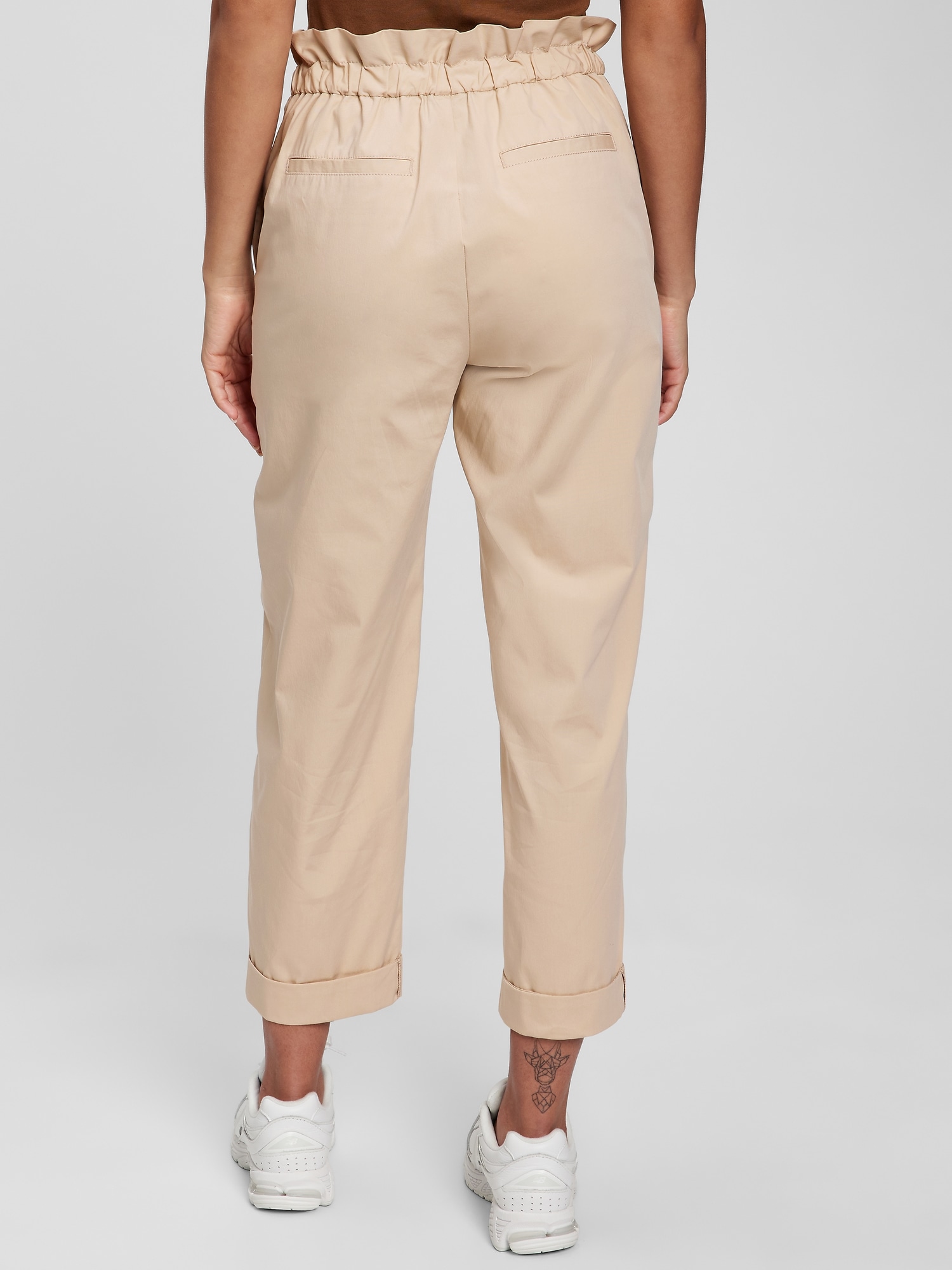 Paperbag Waist Khakis with Washwell