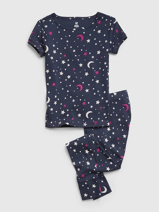 Image number 1 showing, Kids Organic Cotton Space PJ Set