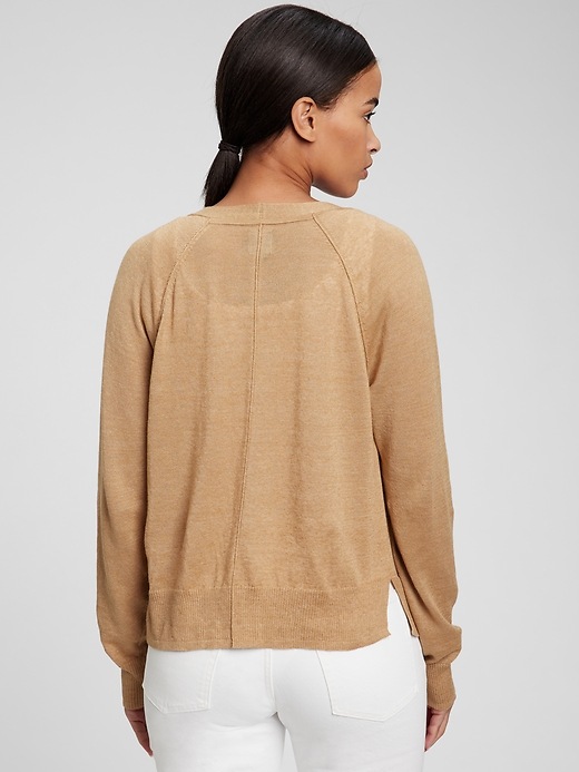 Linen Blend Cardigan | Gap