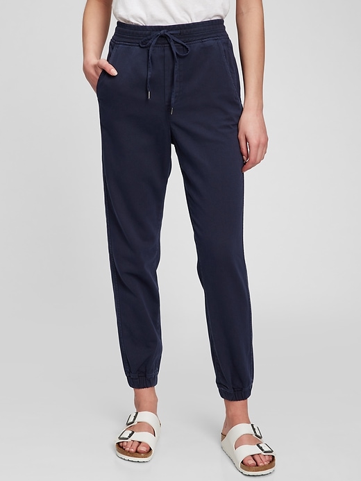 Image number 1 showing, Ribbed Pull-On Joggers with Washwell
