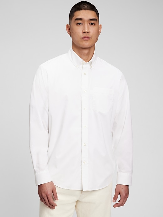 Image number 8 showing, All-Day Poplin Shirt in Untucked Fit