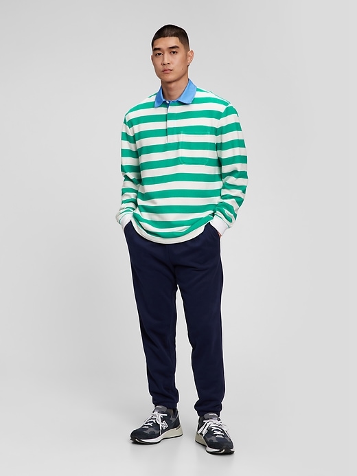 1 of 8 showing, with the color green/white stripe of product Polo Shirt