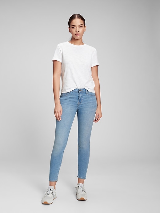 Gap Mid Rise Cropped Favorite Jeggings with Washwell