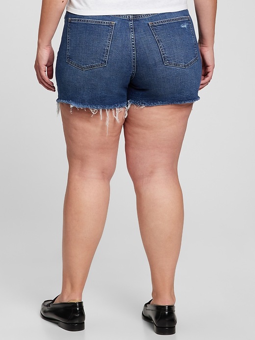 Image number 2 showing, 4" High Rise Denim Shorts with Washwell