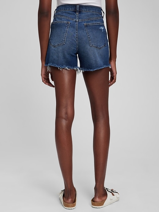 Image number 5 showing, 4" High Rise Denim Shorts with Washwell