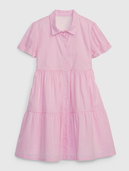 1 of 8 showing, with the color PINK GINGHAM of product Kids Shirtdress