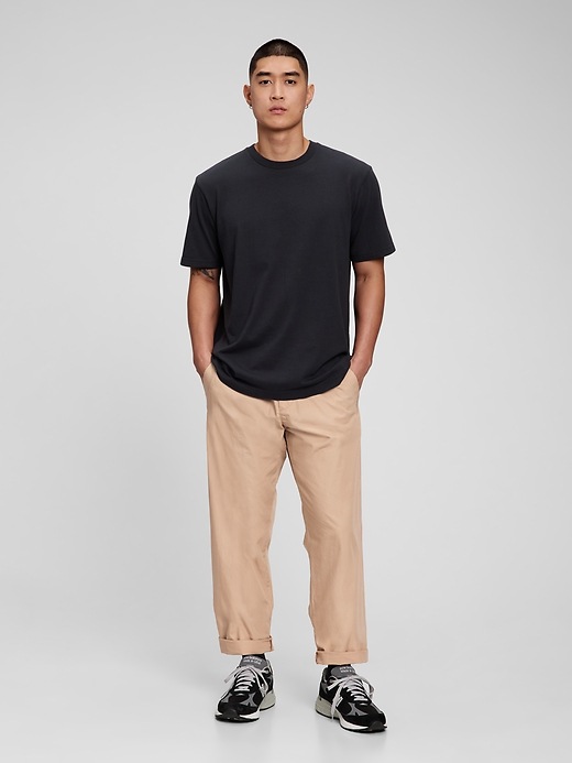 1 of 8 showing, with the color classic khaki of product Lightweight Relaxed Taper Pull-On Pants