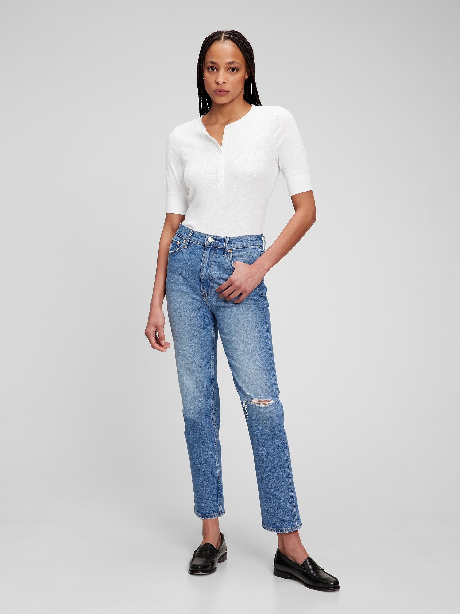 gap ribbed t shirt