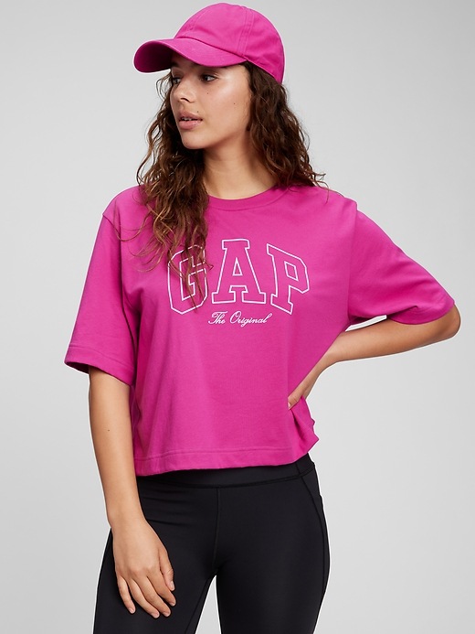 View large product image 1 of 1. Gap Logo Boxy T-Shirt