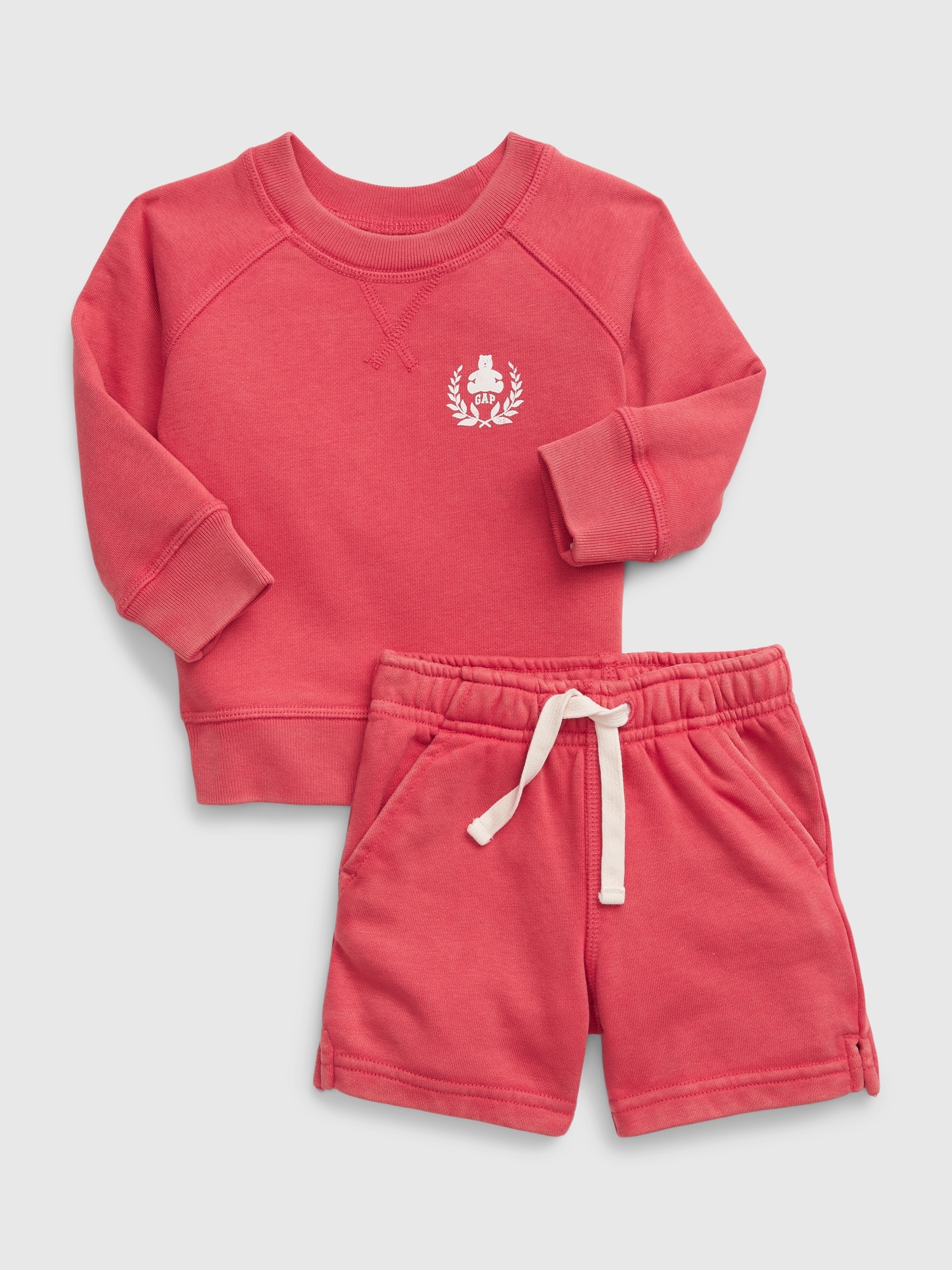 Gap Baby Sweat Short Set red. 1