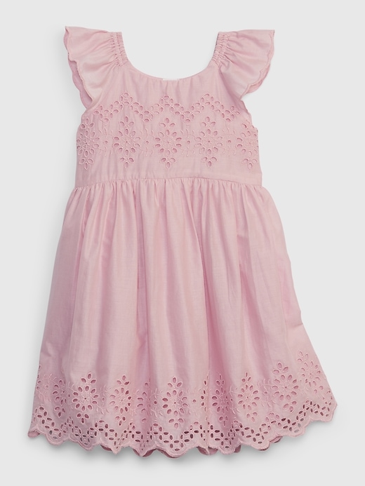 gap pink eyelet dress GAP EYELET MIDI DRESS Day dress standout pink Size XL NWT