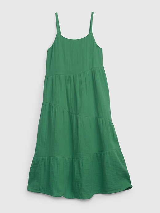 Image number 1 showing, Kids Asymmetrical Tiered Dress