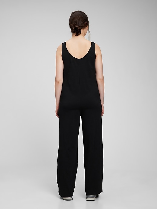 Image number 2 showing, Maternity Knit Button-Front Jumpsuit